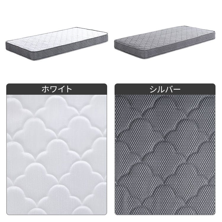 デザインフロアベッド ボンネルコイルマットレスセット(ダブル