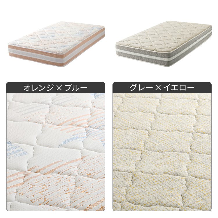 デザインフロアベッド 日本製ポケットコイルデザインマットレスセット