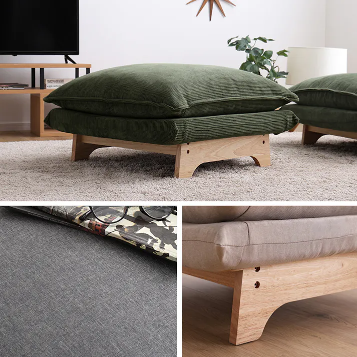 脚付きローソファ オットマン単品【Cowser-カウザー-】/カラー:コーデュロイベージュ/ #sh-07-frzo--c-be 【4535306222062】【送料込み】
