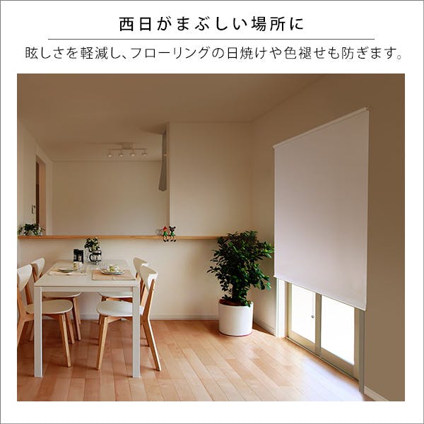壁空け不要！つっぱりロールスクリーン 幅180cm（遮光タイプ）／カラー