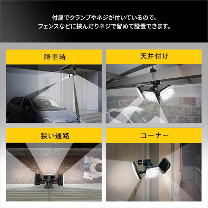 14W×3灯 フリーアーム式LEDセンサーライト/ #sh-17-ml10--tu 【4535306205232】【送料込み】