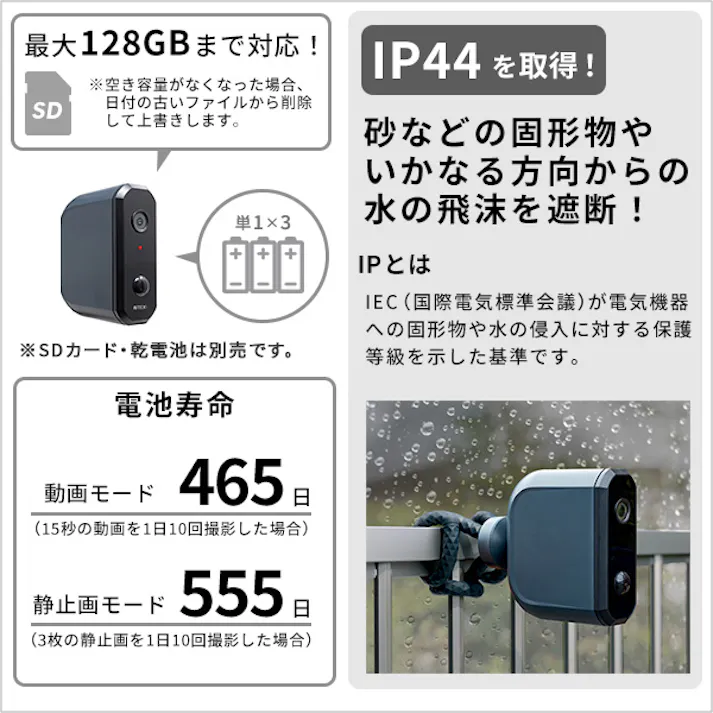 乾電池式どこでもセンサーカメラ/カラー:ブラック/ #sh-17-ml15--bk 【4535306208615】【送料込み】