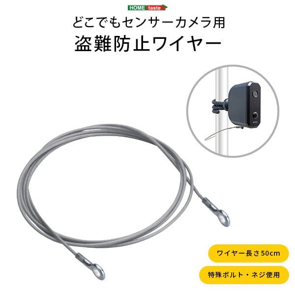 乾電池式どこでもセンサーカメラ用 盗難防止ワイヤー／カラー