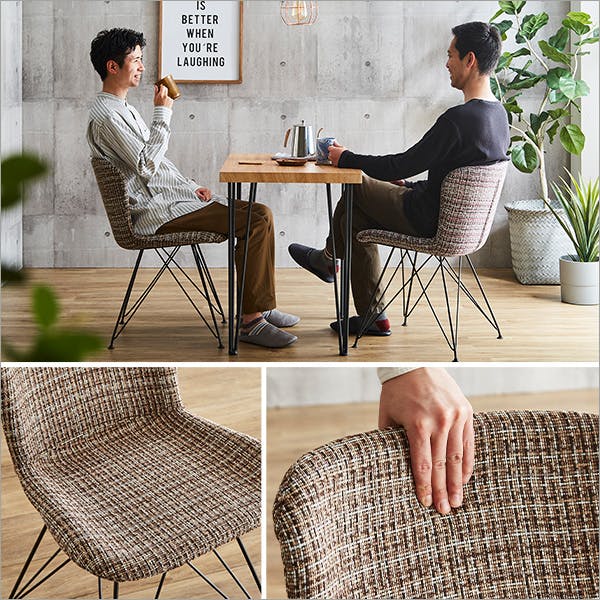ファブリックダイニングチェア2脚 75cm幅テーブル 3点セット 【PALAY