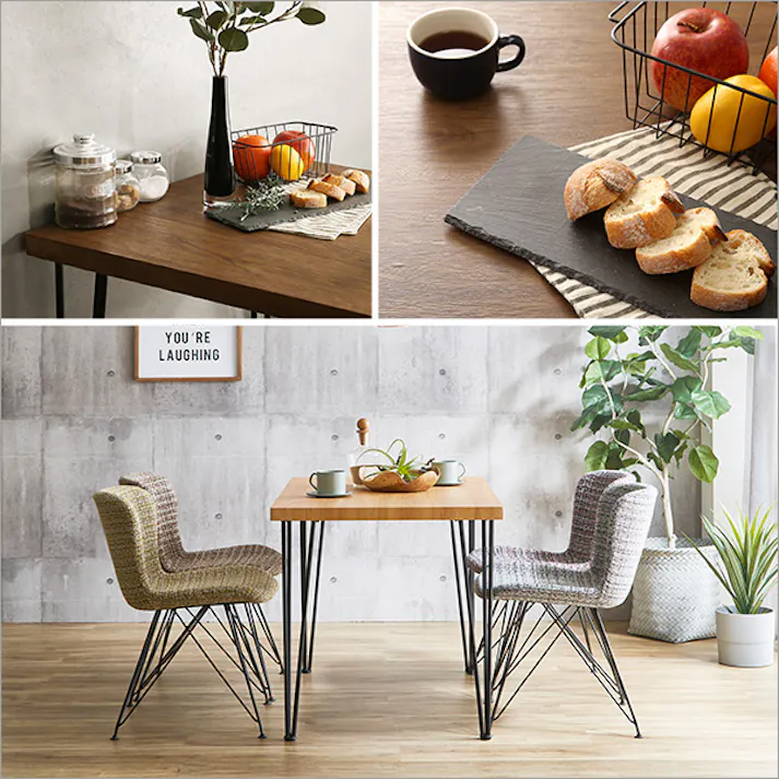 ファブリックダイニングチェア4脚 110cm幅テーブル 5点セット 【PALAY×Umbure】/カラー:WA/ピンク/ お客様組立 #sh-22-ffd5--wa-pk 【4535306211752】【送料込み】