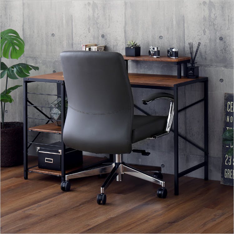 レザー調 ヴィンテージデスクチェア2点セット【Granst×Lubbock