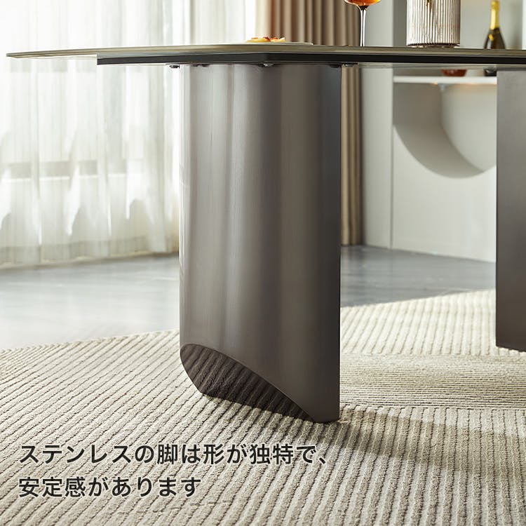 ダイニングテーブル＆チェア-ブラウン- 7点セット 180cm／カラー