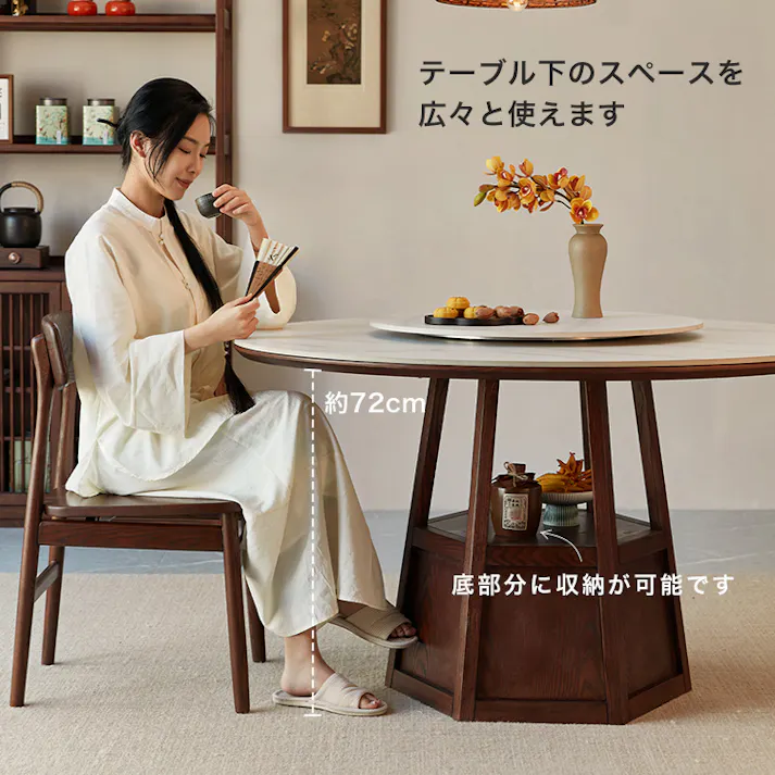 ホワイトアッシュ無垢材ダイニングテーブル&チェア5点セット 150cm/カラー:ウォールナット&ホワイト/ お客様組立 #sh-li-01150--walwh 【4535306234973】【送料込み】