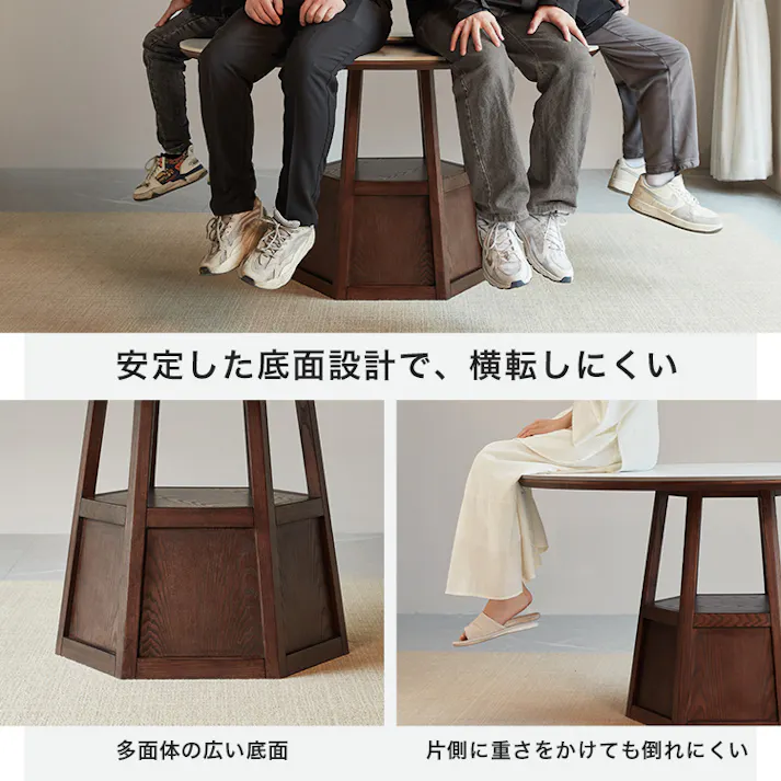 ホワイトアッシュ無垢材ダイニングテーブル&チェア5点セット 150cm/カラー:ウォールナット&ホワイト/ お客様組立 #sh-li-01150--walwh 【4535306234973】【送料込み】