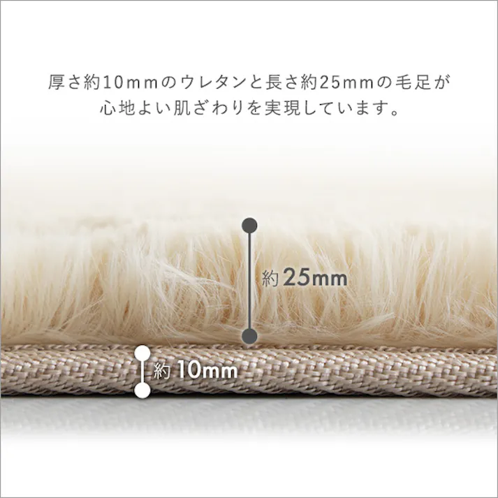 ふわふわシャギーラグ 円形140cm/カラー:ブラック/ #shrg-r140--bk 【4535306216801】【送料込み】