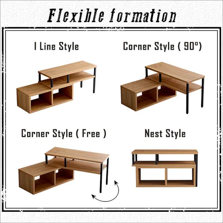 ヴィンテージ伸縮テレビ台 【BALKA-バルカ-】/カラー:シャビーオーク/ お客様組立 #va-75ex--sbo 【4535306184728】【送料込み】