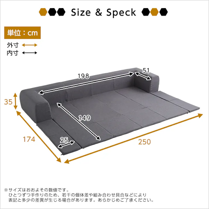 フロアマット付きソファLサイズ(幅250cm)お家で洗えるカバーリングタイプ Plateau-プラトー-/カラー:ベージュ/ お客様組立 #sh-07-pltl-sf--be---lf2 【4535306169268】【送料込み】