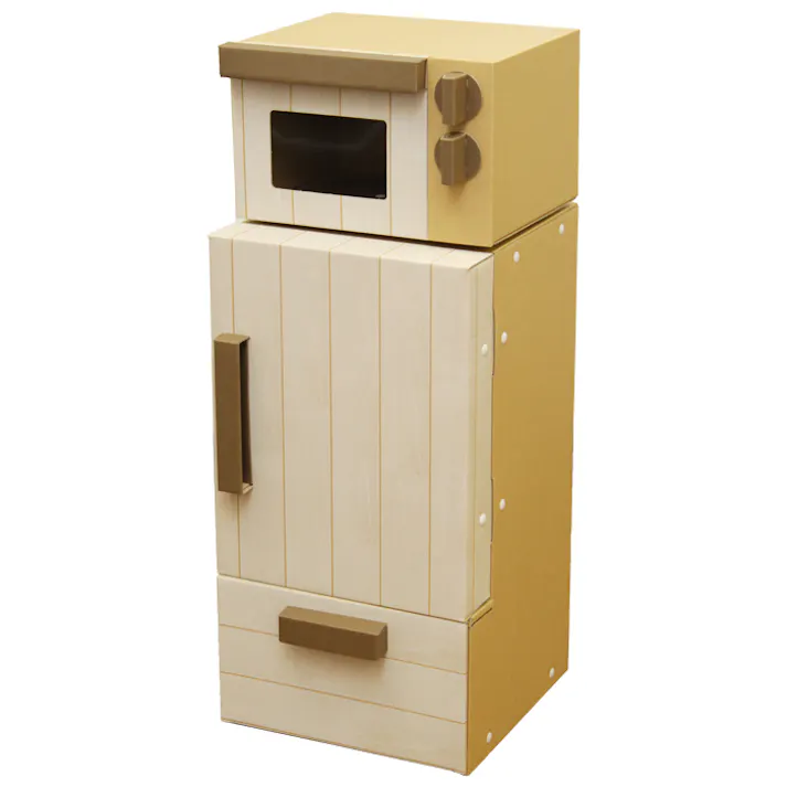 段ボール家具 冷蔵庫 電子レンジ セット おもちゃ 女の子 ままごと ごっこ遊び