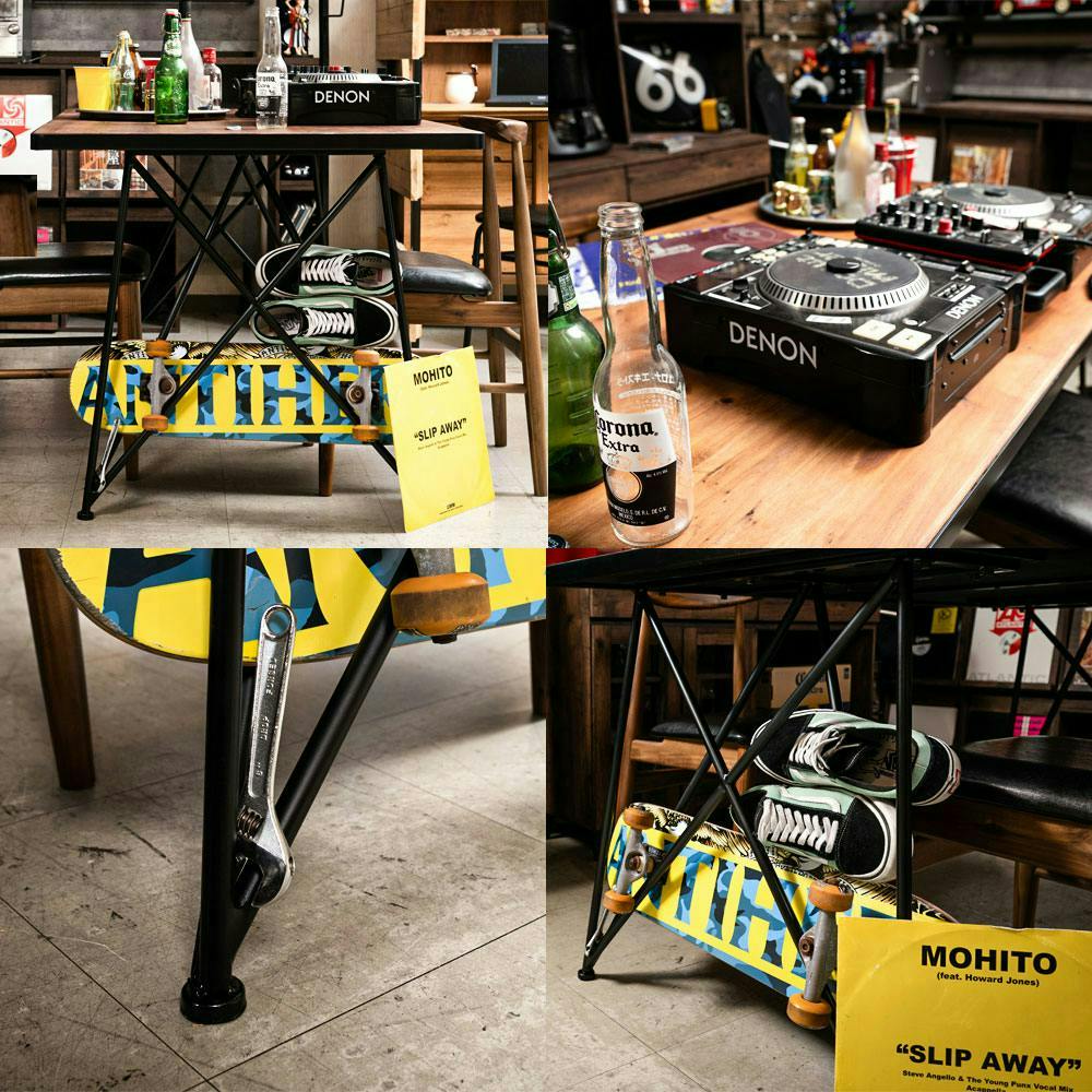 ヴィンテージ風のダイニングテーブルがお部屋をバシッとキメる 幅150 4