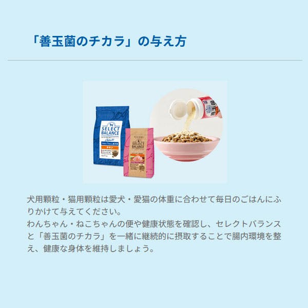 セレクトバランス 善玉菌のチカラ 犬用(顆粒) 300g | おやつ（犬