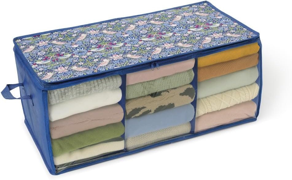 【モリスワールドコレクション 炭消臭衣類収納　お得な2個セット】 ちあふる 炭消臭で衣替え快適 除湿 窓付き 取っ手付 クローゼット 収納 4571414699082