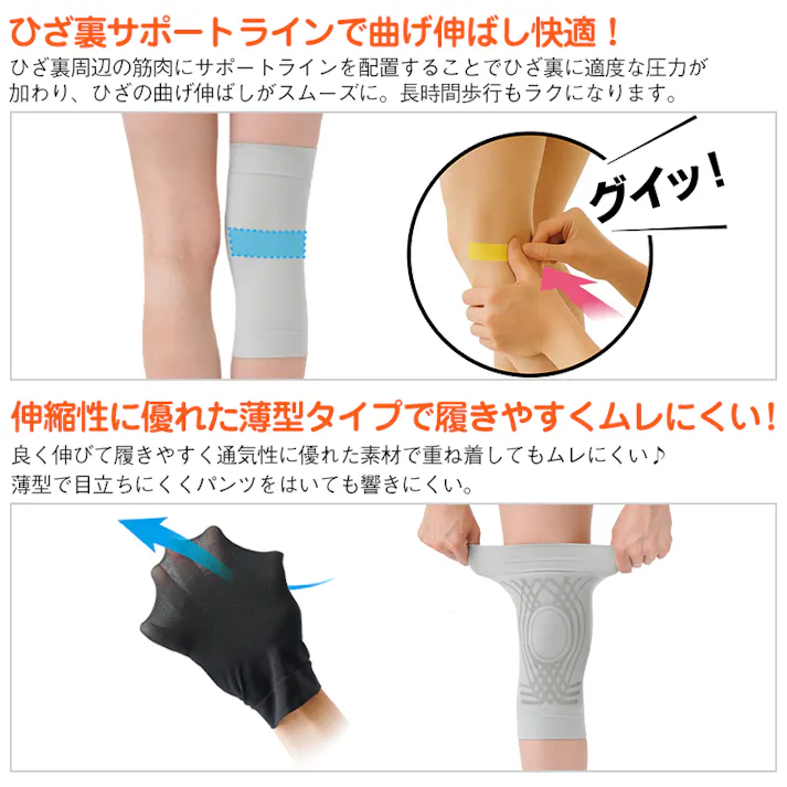 【Dr.PRO グラフェンひざサポーター(1枚入り) ブラック】 ちあふる ひざ周りを優しく保温 薄手 フィット 左右兼用 日常 スポーツ 4571414699303