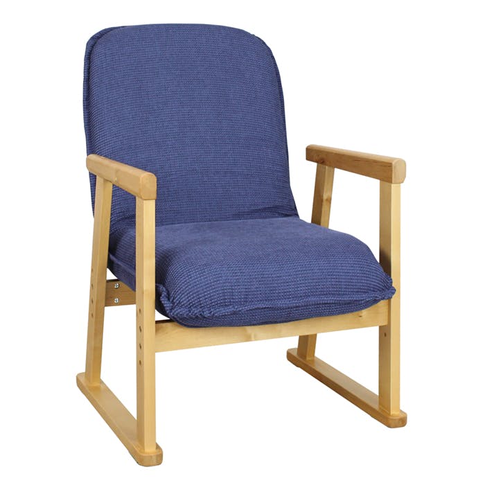 座椅子 ポケットコイル リクライニング 肘掛け 肘付き高座椅子 チェアー ミドルタイプ 高座椅子 3段階 おしゃれ