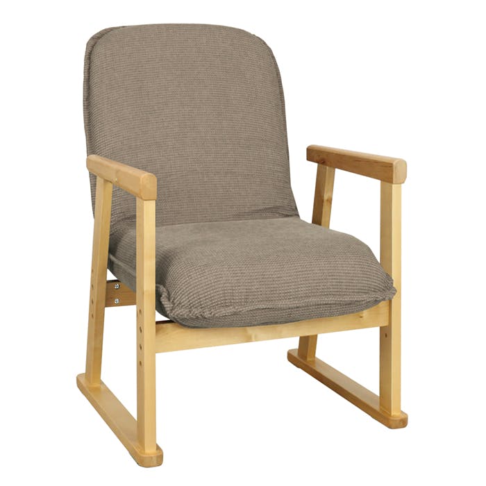 座椅子 ポケットコイル リクライニング 肘掛け 肘付き高座椅子 チェアー ミドルタイプ 高座椅子 3段階 おしゃれ