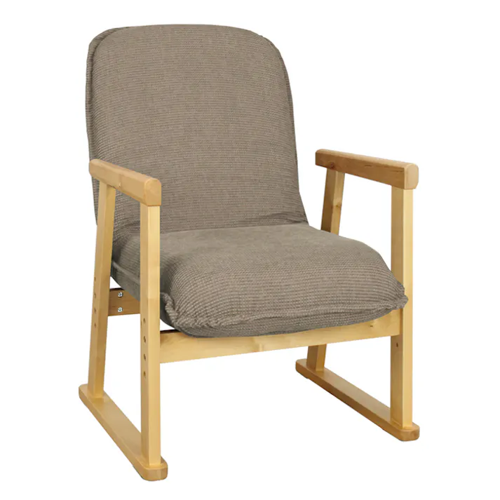 座椅子 ポケットコイル リクライニング 肘掛け 肘付き高座椅子 チェアー ミドルタイプ 高座椅子 3段階 おしゃれ