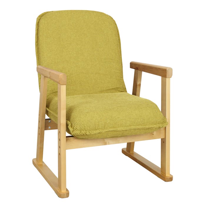 座椅子 ポケットコイル リクライニング 肘掛け 肘付き高座椅子 チェアー ミドルタイプ 高座椅子 3段階 おしゃれ