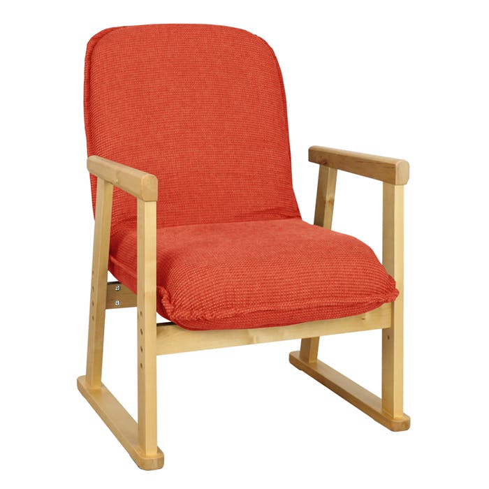 座椅子 ポケットコイル リクライニング 肘掛け 肘付き高座椅子 チェアー ミドルタイプ 高座椅子 3段階 おしゃれ