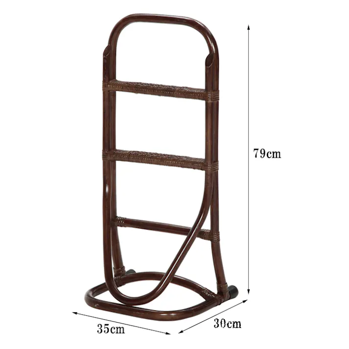 立ち上がり ラタン製 籐 立ち上がり補助 手すり 介護 福祉 補助手すり 介助用 段差解消 ステップ