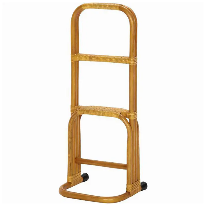 立ち上がりステッキ 杖 軽量 籐 手すり つかまり立ち 介護用品 手すり 籐家具