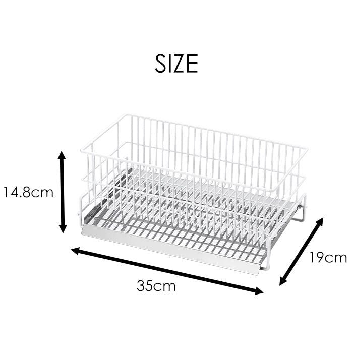 水切りラック 水切りかご 中サイズ ステンレス 水が流れる 斜めトレー