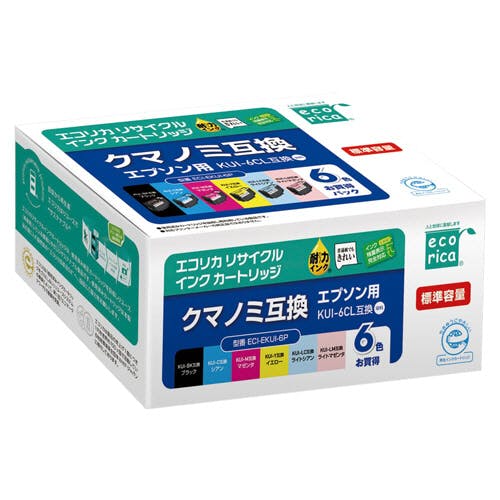 EPSON KUI-6CL 互換 リサイクル インク カートリッジ 6色パック