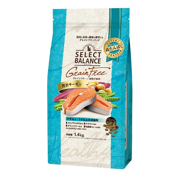 セレクトバランス グレインフリー アダルト / 1才以上の成猫用贅沢サーモン 1.4kg