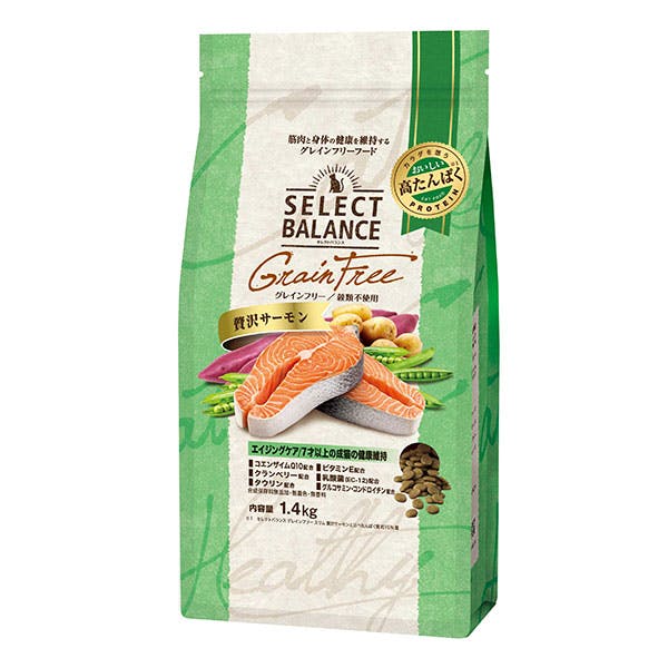 セレクトバランス グレインフリー エイジングケア / 7才以上の成猫の健康維持 贅沢サーモン 1.4kg