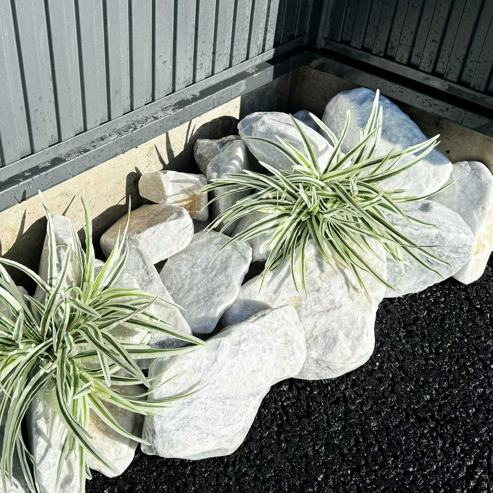 TAIKOH ビアンコカララ 200-300mm 20kg イタリア産 天然大理石 ロック 景石 ホワイト 白 割栗 特大