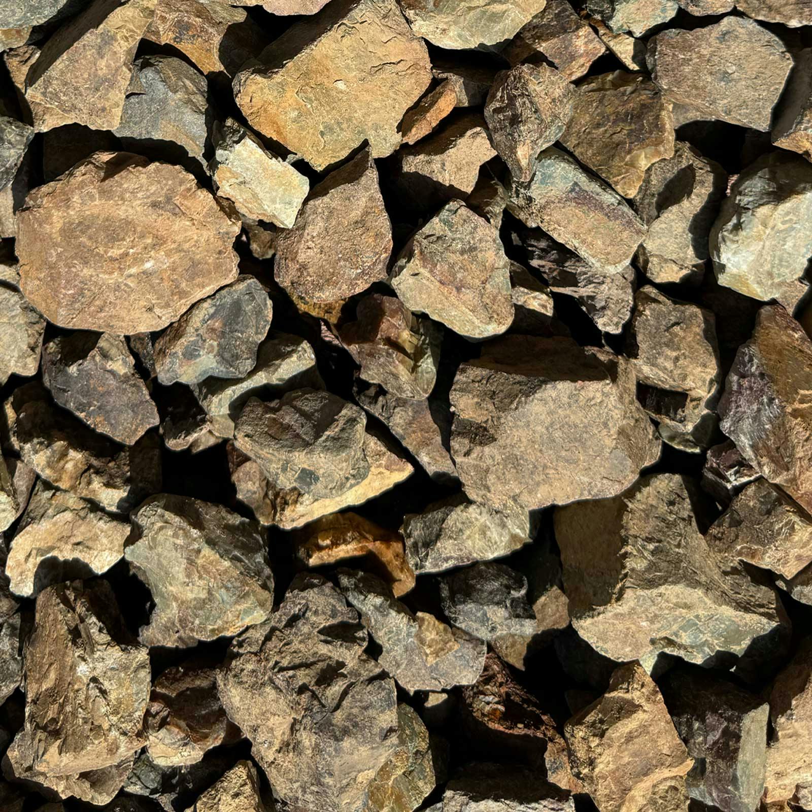 TAIKOH 岐阜チャート 30-50mm 20kg 国産 ロック 景石 ブラウン 茶 割栗