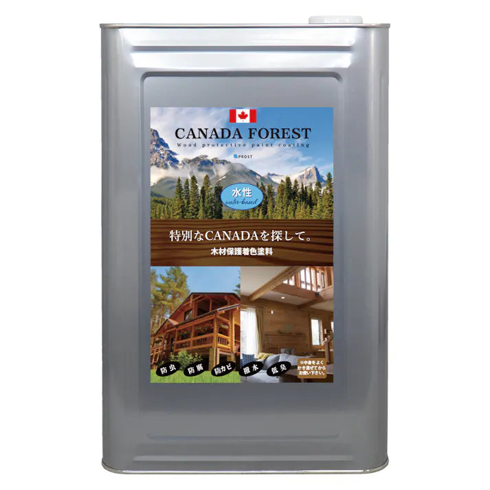 送料無料!CANADAの本物。 水性 カナダフォレスト 14L 全6色 木材保護着色塗料 水性 塗料 木部用 防虫 防腐 防カビ