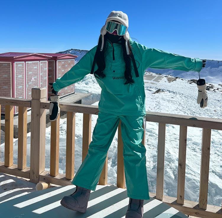 SESSION × DC スノーウェア 上下セット メンズ ブルー×グリーン スノーボードウェア 上下セット レディース スキーウェア メンズ