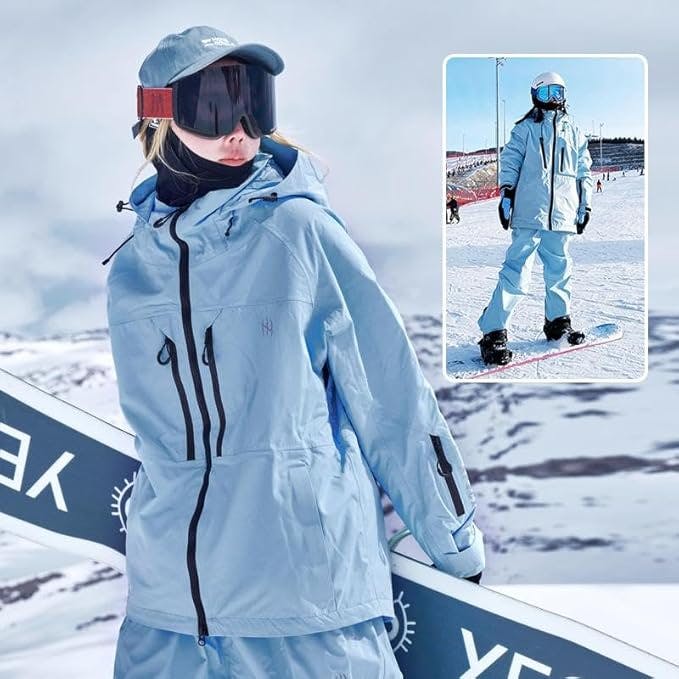 水色 スノーボードウェア 上下セット スノーボードウェア 上下セット レディース スキーウェア メンズ