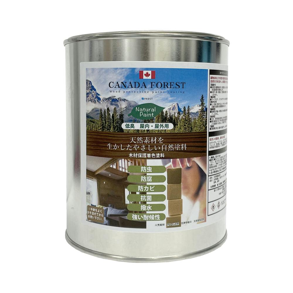 自然塗料 CANADAの本物。カナダフォレスト ナチュラルペイント  1L 全5色 木材保護着色塗料 塗料 木部用 防虫 防腐 防カビ