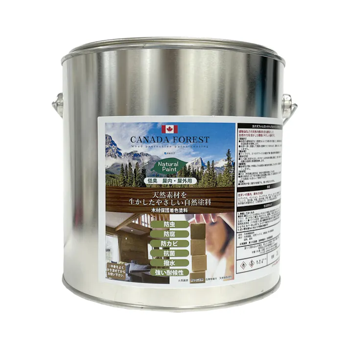 自然塗料 CANADAの本物。カナダフォレスト ナチュラルペイント 2L 全5色 木材保護着色塗料 塗料 木部用 防虫 防腐 防カビ