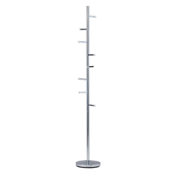 ポールハンガー コートハンガー スチール クロムメッキ おしゃれ スリム ポールスタンド ハンガーラック ハンガーポール 衣類収納 コンパクト 帽子掛け かばん掛け 洋服掛け キッズ 子供 収納 北欧