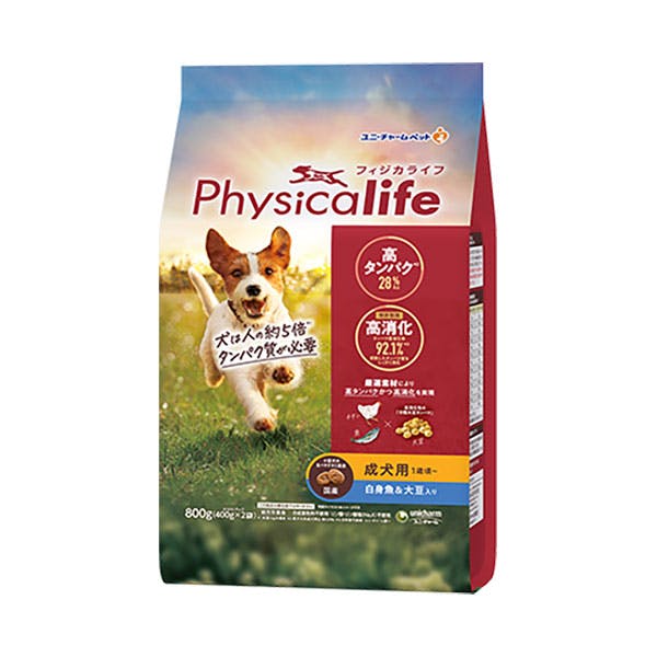 ドッグフード KK69 フィジカライフ (Physicalife) 成犬用 チキン＆大豆入り 800g