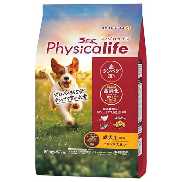 フィジカライフ (Physicalife) 成犬用 チキン＆大豆入り 800g