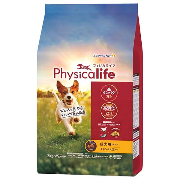 フィジカライフ (Physicalife) 成犬用 チキン＆大豆入り 2kg