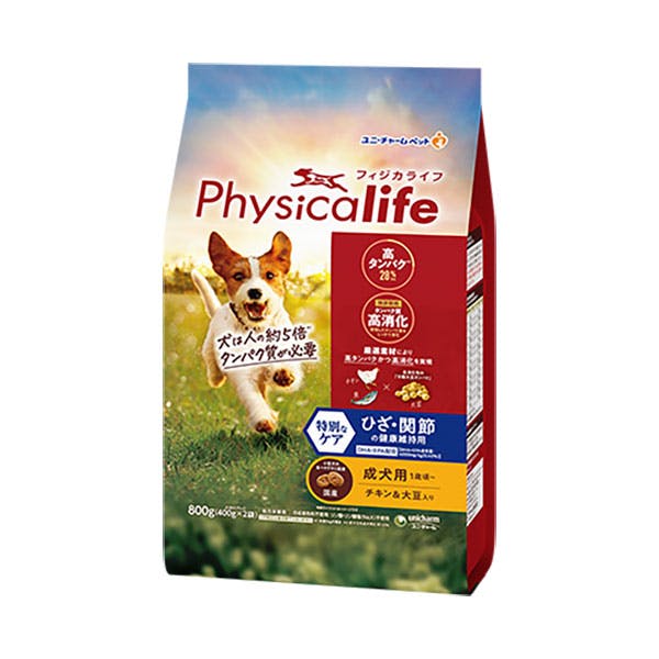 フィジカライフ (Physicalife) 成犬用 ひざ関節の健康維持用 800g