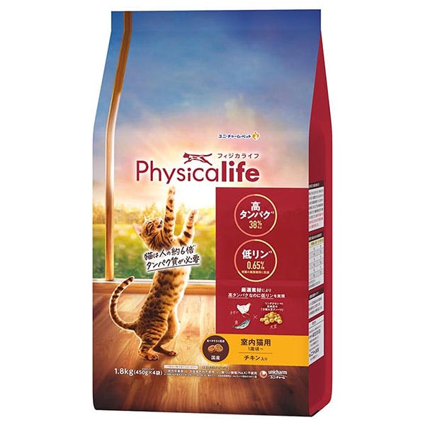 フィジカライフ (Physicalife) 室内猫用 チキン入り 1.8kg