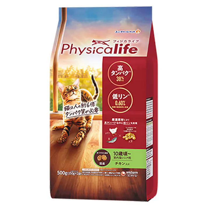 フィジカライフ (Physicalife) シニア 猫用 10歳頃~ チキン入り 500g