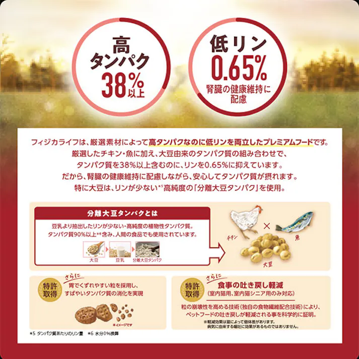 フィジカライフ (Physicalife) シニア 猫用 10歳頃~ チキン入り 500g