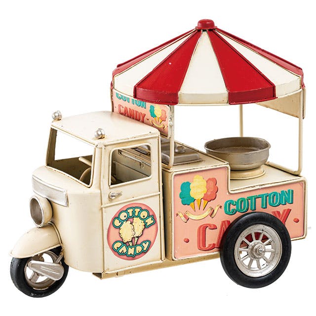 ヘッズ  インテリア装飾 W295×D175×H235mm オフホワイト 1個 インテリアブリキバス 綿菓子トラック HEADS BRZ-INT15