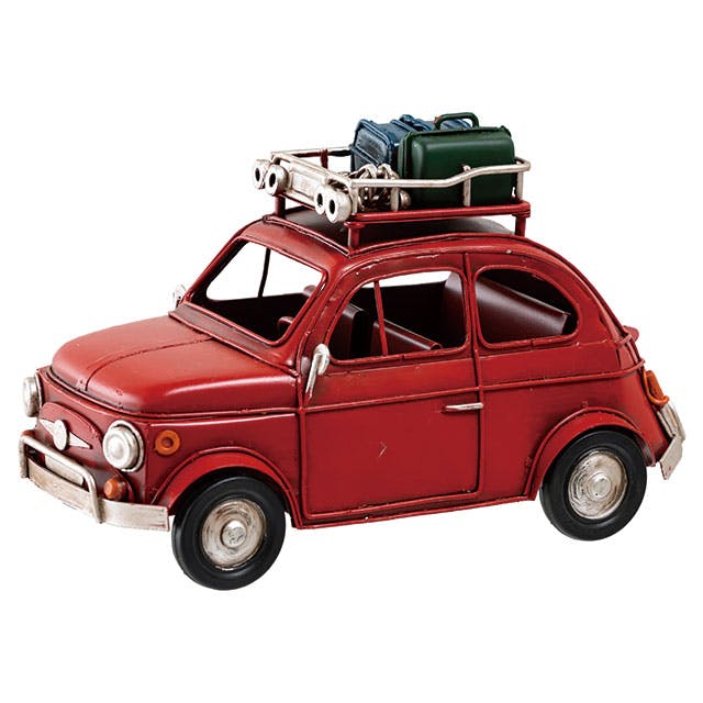 ヘッズ  インテリア装飾 W195×D95×H125mm レッド 1個 インテリアブリキカー HEADS BRZ-INT20