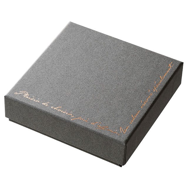 ヘッズ 日本製 食品対応ボックス W88×D88×H25mm グレー 10個 コッパースタンプショコラBOX HEADS COP-CB1